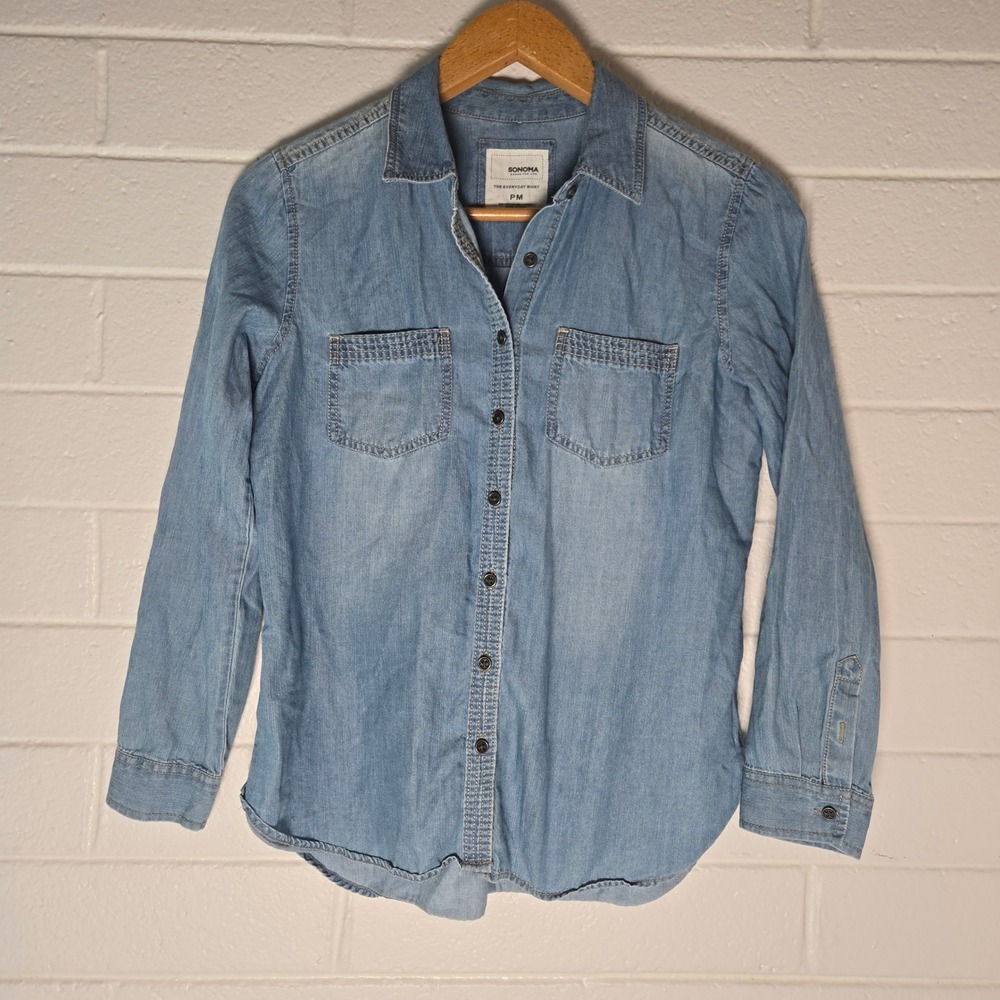 Sonoma Everyday Shirt Cotton Lyocell PM Blue Denim Chambray Capsule Staple Layer
